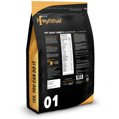 MyFitFuel Weight Gainer 1 kg, Double Rich Chocolate 1 kg Weight Gainer Powder