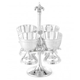 N-Decor Silver Brass Egg Serving Stand