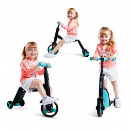 NADLE 3 In 1 Adjustable Height Kids Balance Bike for Ages 1-5 Children Scooter Toddler Tricycle Baby Sport Balance Training Walker Ride On Toys