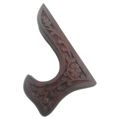 NEW ERA CARVED PLATES STAND 12 Cm Brown Wood Handicraft Showpiece - Pack of 1