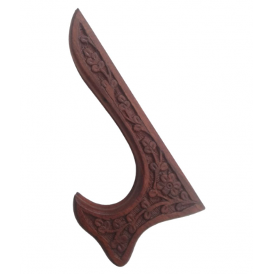 NEW ERA CARVED PLATES STAND 17.5 Cm Brown Wood Handicraft Showpiece - Pack of 1