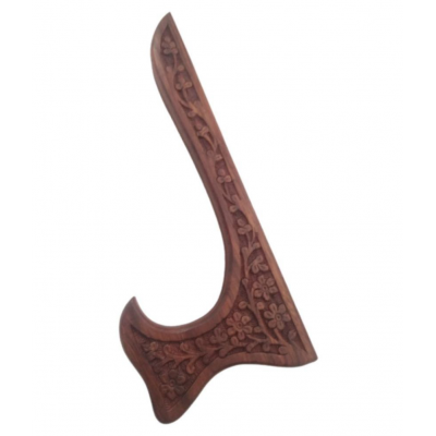 NEW ERA CARVED PLATES STAND 27.5 Cm Brown Wood Handicraft Showpiece - Pack of 1