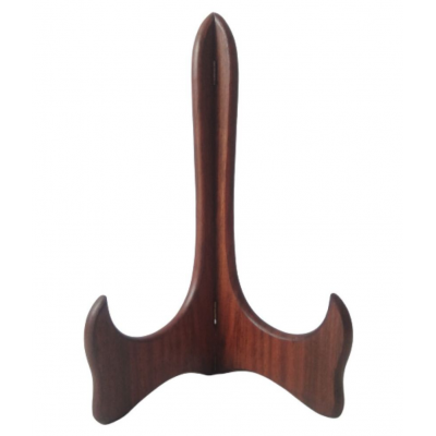 NEW ERA CARVED PLATES STAND 30 Cm Brown Wood Handicraft Showpiece - Pack of 1