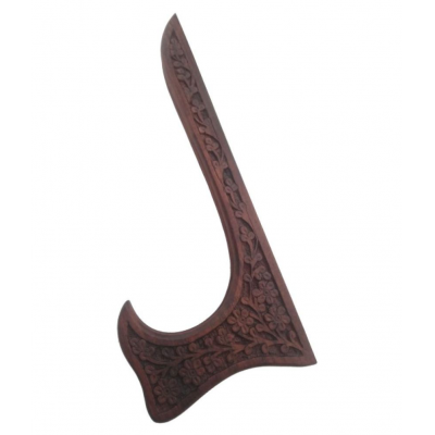 NEW ERA CARVED PLATES STAND 30 Cm Brown Wood Handicraft Showpiece - Pack of 1