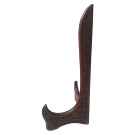 NEW ERA CARVED PLATES STAND 30 Cm Brown Wood Handicraft Showpiece - Pack of 1