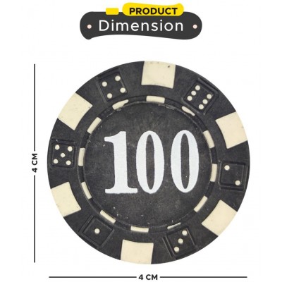 NHR 11.5 GMS Facinating Round Poker Chips for Poker Game|300 Multicolor Ceramic Chips (10,20,50,100,500 Points Chips)