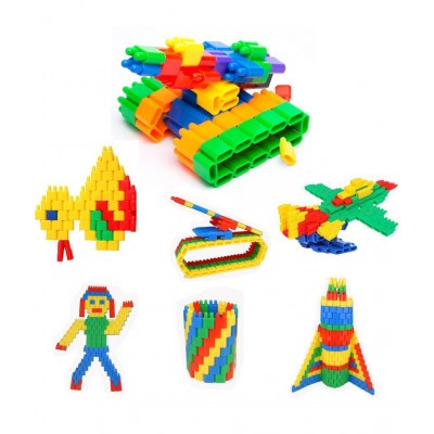 NHR 150+Pcs Bullet Blocks, Creative Bullets Shaped Building Blocks Set For Kids (Multicolor)