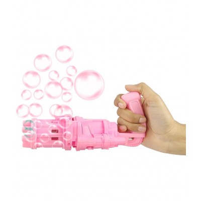 NHR 8-Hole Electric Bubbles Gun with 20 ML Liquid for Toddlers, New Gatling Bubble Machine Outdoor Toys for Boys and Girls (3+ Years,)