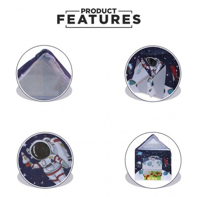 NHR Astronaut Theme Play Tent House for Kids, Water Repellent Big Size Tent for 3 Years and Above