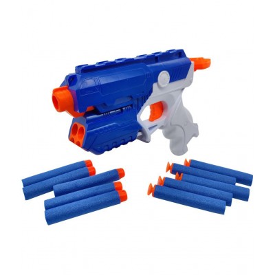 NHR Blaze Storm Foam Blaster Gun Toy, Safe and Long Range Shooting Gun, (5 Foam Bullets and 5 Suction Dart Bullets)