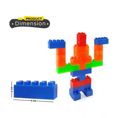NHR Bricks Blocks, 174 Pieces Mega Pack, Precise Design, Attractive, Durable, for 3+ Year Children, Suitable for Kids