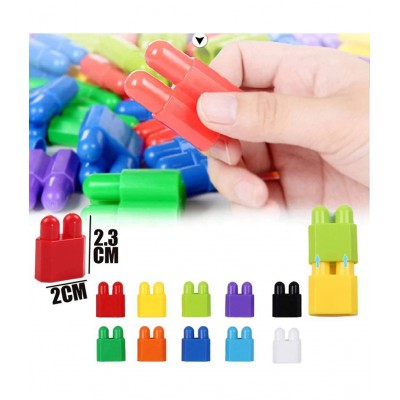 NHR DIY Brick & Bullet Block Perfectly Made, Delicate Design, Vibrant Colours, Educational, Suitable for Kids (3+Years, 237 Pieces)
