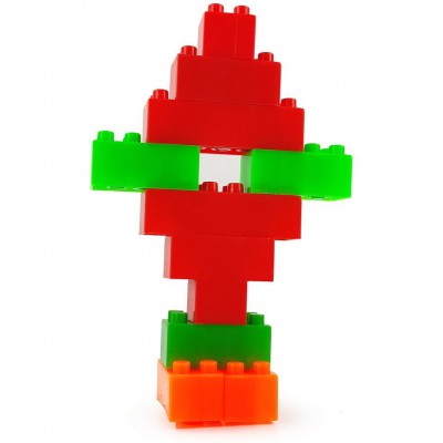 NHR DIY Brick & Straw Block Perfectly Made, Delicate Design, Vibrant Colours, Educational, Suitable for Kids (3+Years, 177 Pieces)