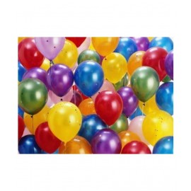 NHR Decoration Balloon (Large, Multicolour) - Pack of 100 Pieces