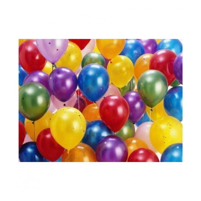 NHR Decoration Balloon (Large, Multicolour) - Pack of 100 Pieces