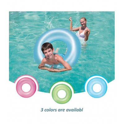 NHR Frosted Neon Swim Ring Tube , Swing Ring for Kids (91 cm , Blue)