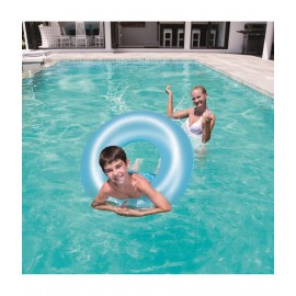 NHR Frosted Neon Swim Ring Tube , Swing Ring for Kids (91 cm , Blue)