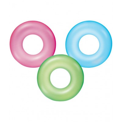 NHR Frosted Neon Swim Ring Tube , Swing Ring for Kids (91 cm , Green)