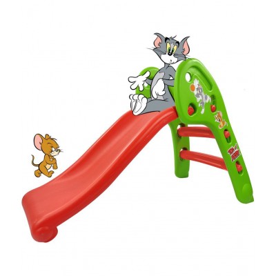 NHR Garden Slide for Kids - Foldable Slider with Tom & jerry Carton - Perfect Slides, Toys for Home, Indoor or Outdoor (1 to 5 Years, Blue)