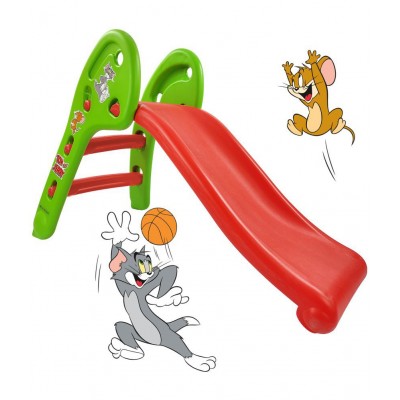NHR Garden Slide for Kids - Foldable Slider with Tom & jerry Carton - Perfect Slides, Toys for Home, Indoor or Outdoor (1 to 5 Years, Blue)