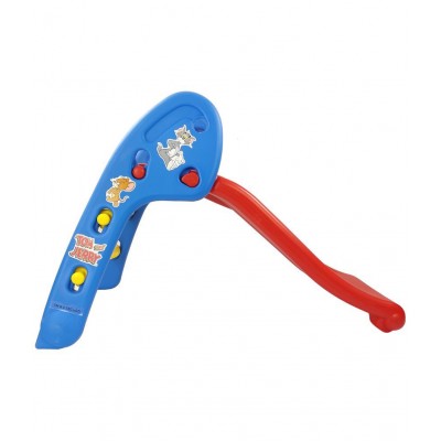 NHR Garden Slide for Kids - Foldable Slider with Tom & jerry Carton Sticker- Perfect, Toys for Home, Indoor or Outdoor (1 to 5 Years, Blue)