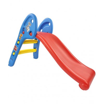 NHR Garden Slide for Kids - Foldable Slider with Tom & jerry Carton Sticker- Perfect, Toys for Home, Indoor or Outdoor (1 to 5 Years, Blue)