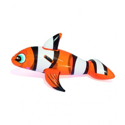 NHR Inflatable Clown Fish Ride On , Swimming Float , Inflatable Toy for Kids (Multicolor)