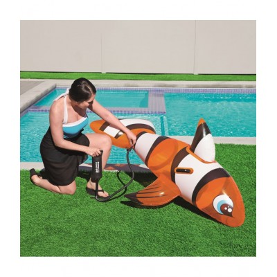NHR Inflatable Clown Fish Ride On , Swimming Float , Inflatable Toy for Kids (Multicolor)