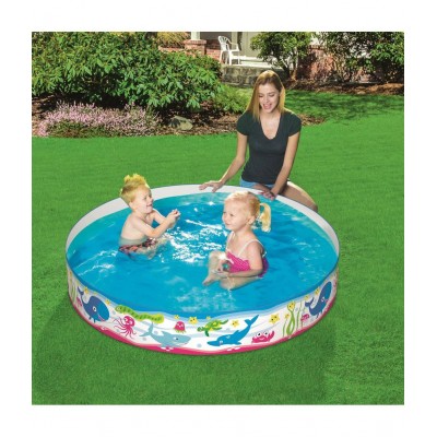 NHR Kid’s Fill n Fun Swimming Pool with 20 Colorful Balls , Lawn Pool, Water Pool ( 152 x 152 x 25 cm)