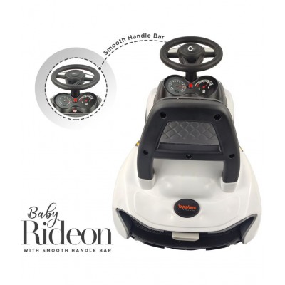 NHR MCL Rideon Musical Ride on Car with Front and Rear Colors, Steering Drive, Perfect for Kids (1 to 3 Years , White)