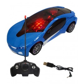 NHR Remote Contral Chargeable Plastic Car for 3+ Years Kids , Pack of 1, Blue