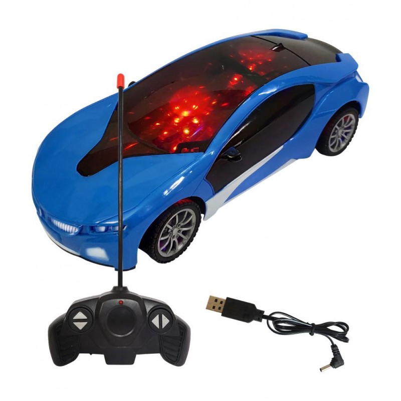 NHR Remote Contral Chargeable Plastic Car for 3+ Years Kids , Pack of 1, Blue