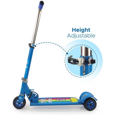 NHR Skate Scooter for Kid with 3 Wheels and 3 Adjustable Height Heavy Duty Kick Scooter (Weight Capacity-45 kg)
