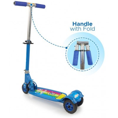 NHR Skate Scooter for Kid with 3 Wheels and 3 Adjustable Height Heavy Duty Kick Scooter (Weight Capacity-45 kg)