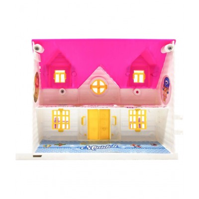 NHR Small Doll House Set for Girls Kids ,Foldable & Openable Door with Furniture , 100% Non-Toxic BPA Free Plastic , Doll House Play Set (18 Pc Set) Multicolor