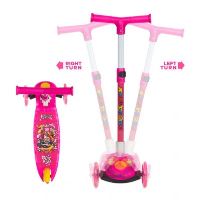 NHR Smart Kick Scooter, 3 Adjustable Height, Foldable,Front Wheel Light & PVC Wheels for Kids (3 to 8 Years)
