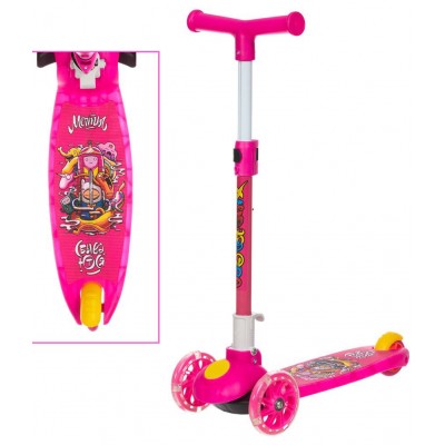 NHR Smart Kick Scooter, 3 Adjustable Height, Foldable,Front Wheel Light & PVC Wheels for Kids (3 to 8 Years)