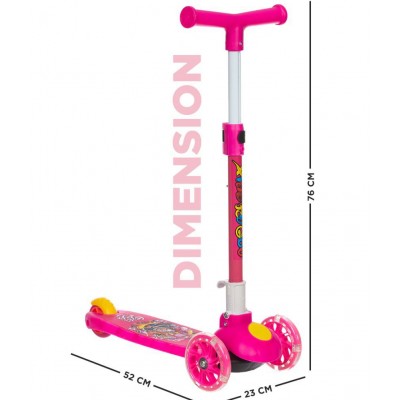 NHR Smart Kick Scooter, 3 Adjustable Height, Foldable,Front Wheel Light & PVC Wheels for Kids (3 to 8 Years)