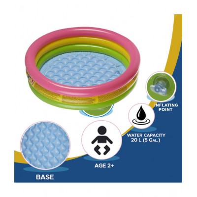 NHR Summer Special 2 feet Inflatable Kid Swimming Pool , Bath tub, Water Pool for kids (Multicolor)