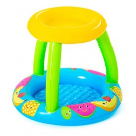 NHR UV Careful Inflatable Fruit Printed Kiddie Pool for Kids (94 x 89 x 79 cm, Multi Color)