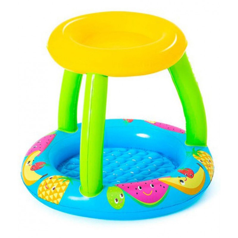 NHR UV Careful Inflatable Fruit Printed Kiddie Pool for Kids (94 x 89 x 79 cm, Multi Color)