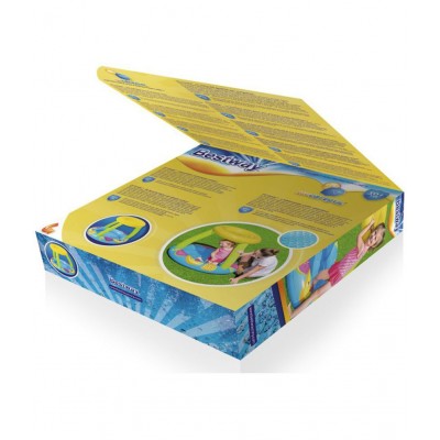 NHR UV Careful Inflatable Fruit Printed Kiddie Pool for Kids (94 x 89 x 79 cm, Multi Color)