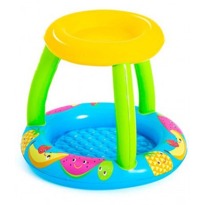 NHR UV Careful Inflatable Fruit Printed Kiddie Pool for Kids (94 x 89 x 79 cm, Multi Color)
