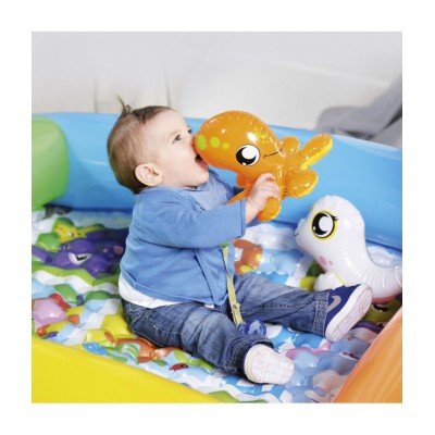 NHR Up in & Over 132 x 132 x 23cm Friendly Animals Play Mat for Kids (Multicolor)