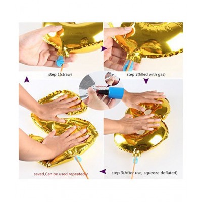 NIHIT Happy Birthday Foil Balloons (Golden - 13 Letters)