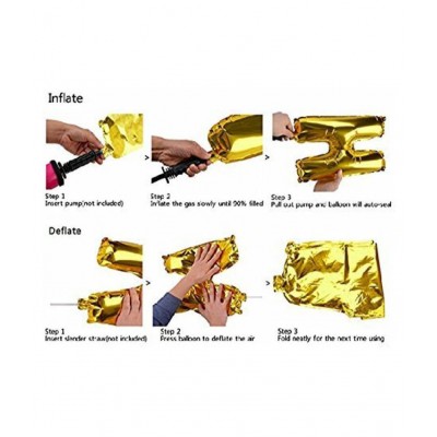 NIHIT Happy Birthday Foil Balloons (Golden - 13 Letters)