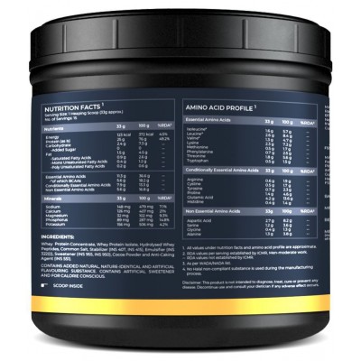 NUTRABAY Gold Tri Blend Whey Protein Powder (Hydrolyzed, Isolate & Concentrate) - 25g Protein, 5.6g BCAA, 4.2g Glutamic Acid- 1Kg, Strawberry Milkshake (30 Servings)