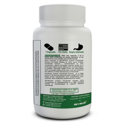 NUTRIJA COLEUS FORSKOHLII EXTRACT 60 no.s Fat Burner Capsule