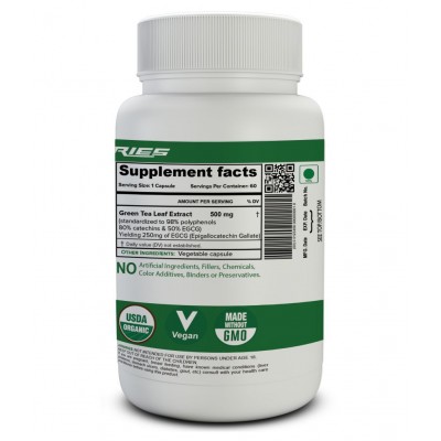 NUTRIJA GREEN TEA EXTRACT 500MG 60 no.s Capsule