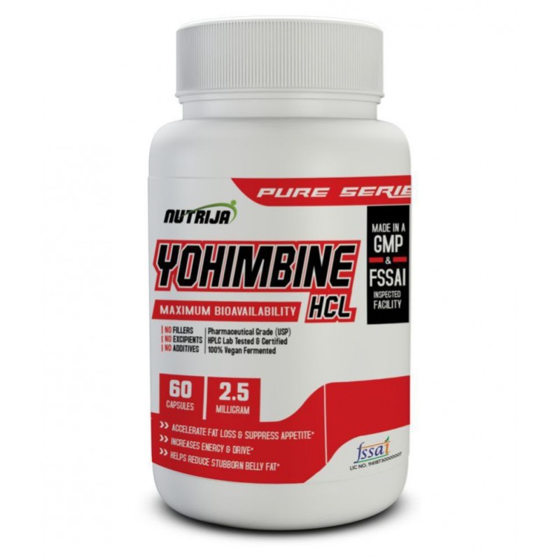 NUTRIJA YOHIMBINE HCL 2.5 MG 60 gm Unflavoured